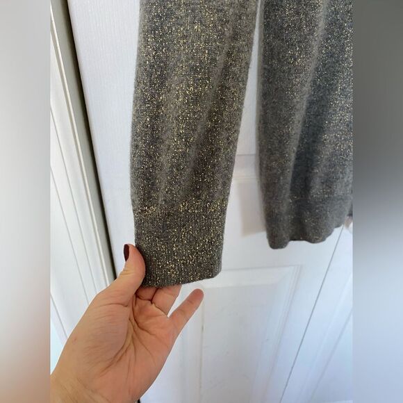 Vince Cashmere Grey & Golden Sweater - Picture 2 of 9